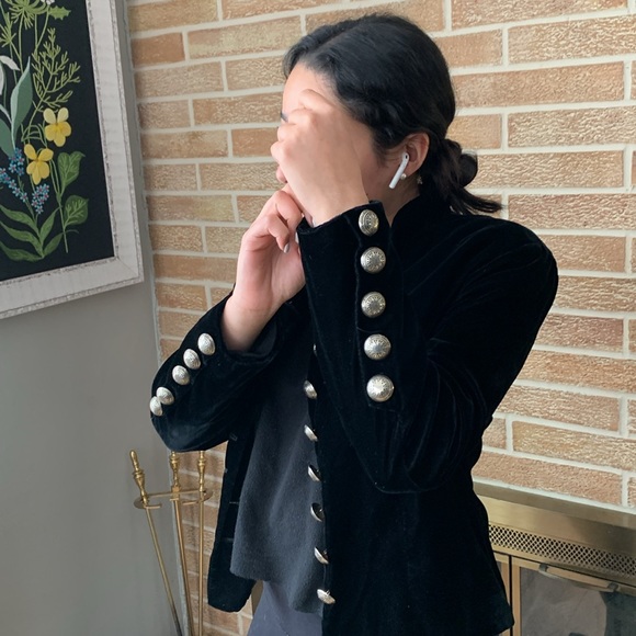 Vintage Lucia Lukken Velvet Blazer with Western Style Buttons - Picture 6 of 16